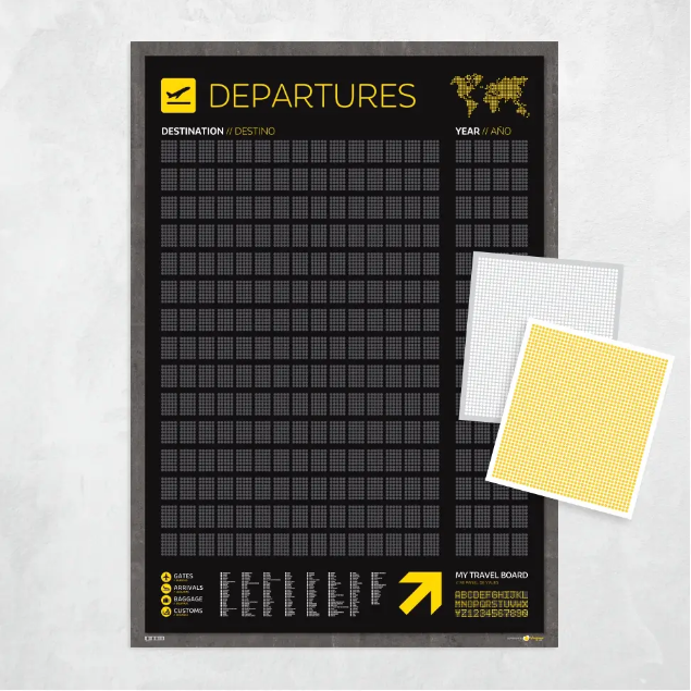 Póster de salidas del aeropuerto: panel de embarque personalizable (59,4 x 84,1 cm) A1