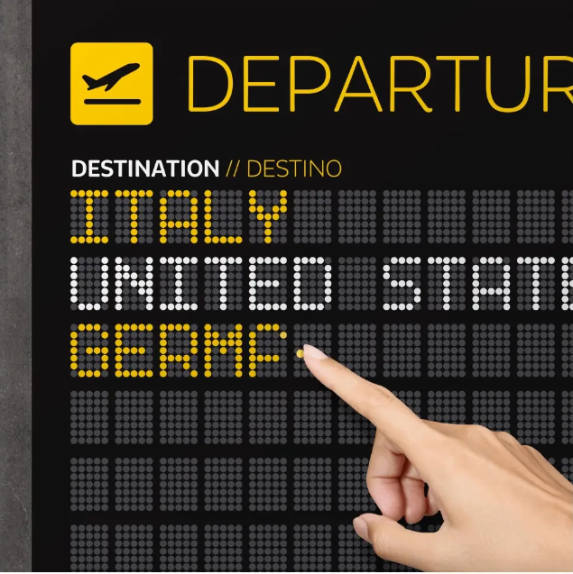 Póster de salidas del aeropuerto: panel de embarque personalizable (59,4 x 84,1 cm) A1