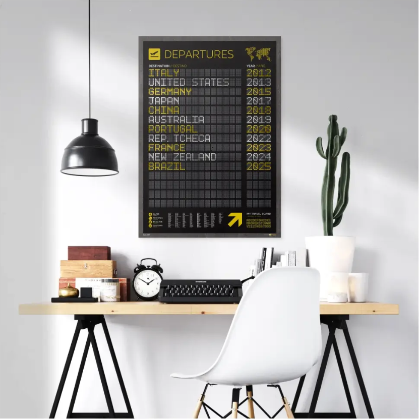 Póster de salidas del aeropuerto: panel de embarque personalizable (59,4 x 84,1 cm) A1